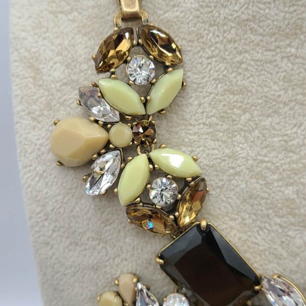 J Crew Heavy Chunky Crystal Resin Multicolor WOWZER Necklace - Picture 10 of 16